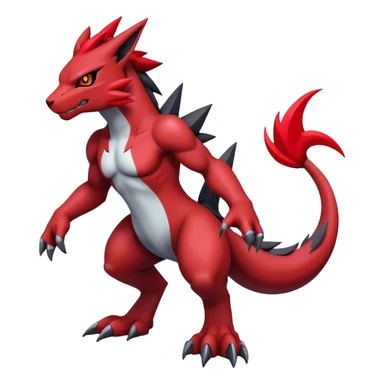 Edgy Cool Beautiful Guilmon-Zoroark full body sticker