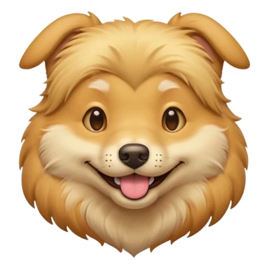 portrait of a dog, smiling with closed mouth, no tongue showing sticker