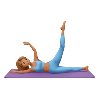 person doing pilates exercise on a mat sticker