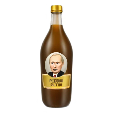 Vladimir Poutine avec une bouteille sticker