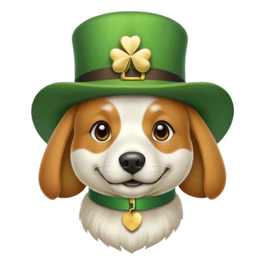 chien avec un chapeau de Saint Patrick sticker