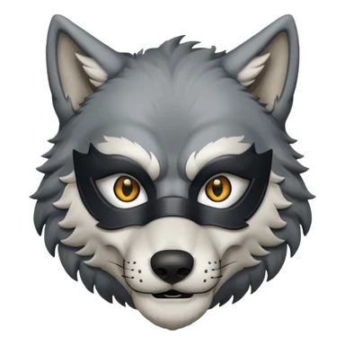 wolf wearing an anonymous mask sticker