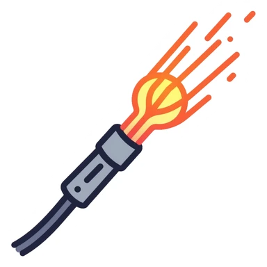 optical fiber cable with glowing light transmission sticker