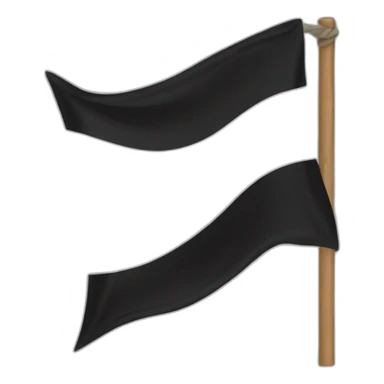 White flag with black head and white bandana sticker