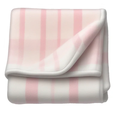 Plad white and light pink blanket folded  sticker