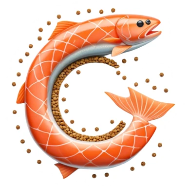 Floating arrangement of omega-3 rich foods: fresh salmon fillets, walnuts, flaxseeds, chia seeds and omega-3 capsules, all emitting a soft golden glow. The foods orbit around a central shimmering omega symbol, with gentle flowing energy connecting them. sticker