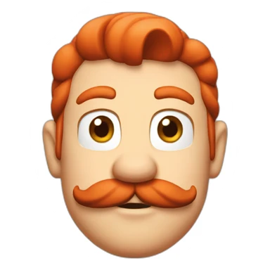 Mario bros emoji red head sticker