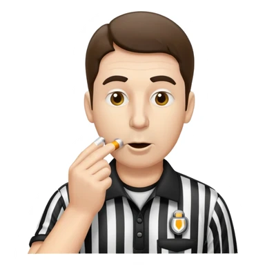 referee blowing whistle sticker