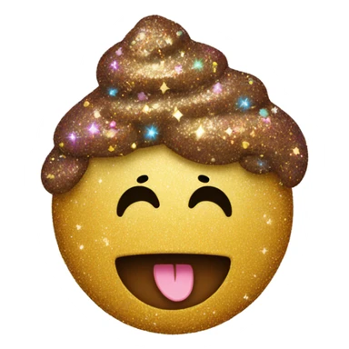 glitter poop sticker