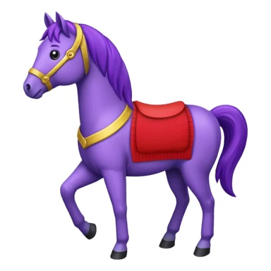 Purple horse wearing red sweater

 sticker