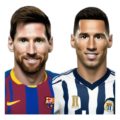 lionel messi with ronaldo sticker