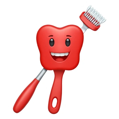 cepillo de dientes rojo sticker