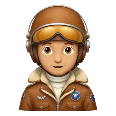 renard aviateur, casque en cuir vintage marron , écharpe blanche, blouson aviateur, sticker