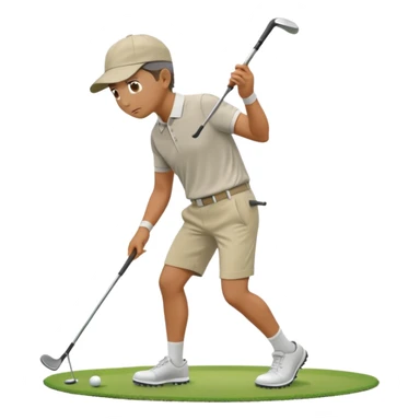 Guy playing golf and peeing sticker