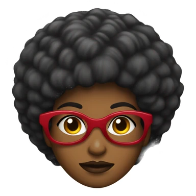 a black woman spy with an afro and red coat sticker