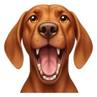 dog vizsla angry with teeth sticker