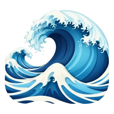 create realistic sea waves  sticker