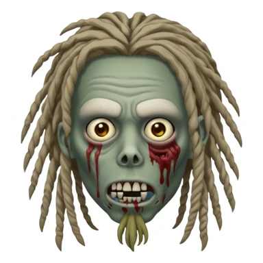 create zombie with dreadlocks have some of the drealocks cover his face now add a nose ring sticker