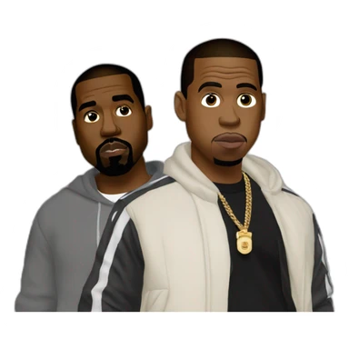 kanye west and jay-z in paris sticker