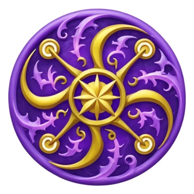 Wiz 101 casting sigil purple and yellow inspired storm magic  sticker