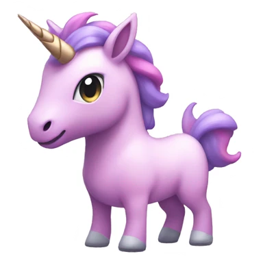 Pink Pokémon unicorn with purple and pastel colors sticker