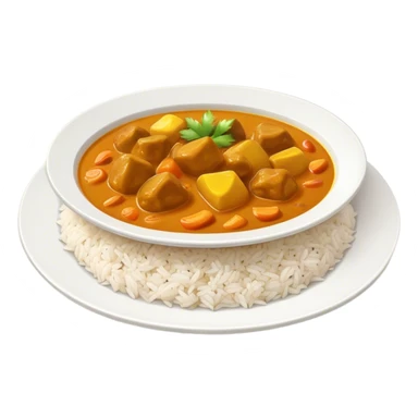 plate of curry and rice sticker