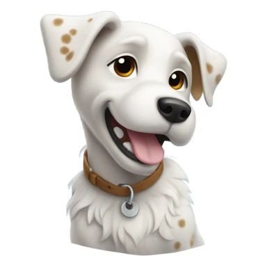 Dog in the snow sticker