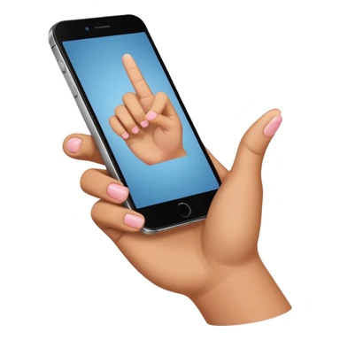 This emoji:🤙 but the lowest tumb is cut sticker
