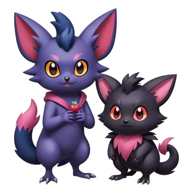 Edgy Cool Cute Kawaii Noibat-Zorua-Pokemon Full Body sticker