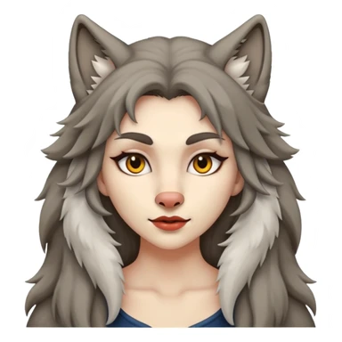 Wolf but the half women sticker
