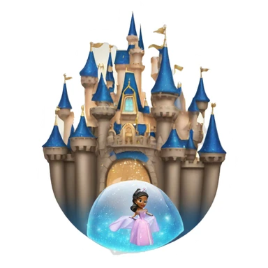 sparkle with disney castel sticker