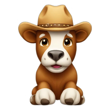 ours en peluche avec un chapeau de cow-boy  sticker