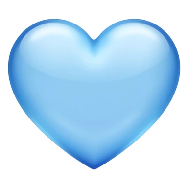blue heart with a frosted glass effect sticker