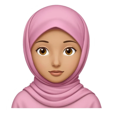 بنت ذات بشره حنطيه محجبه لابسه وردي فاتح sticker