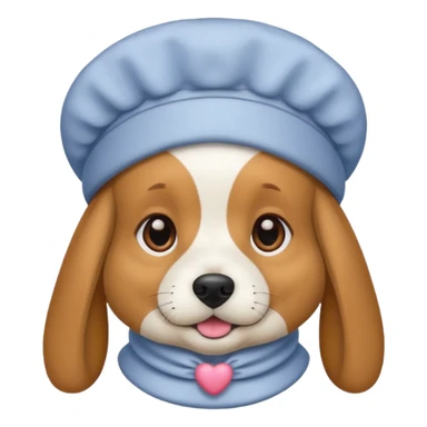 dog wearing a bonnet  sticker