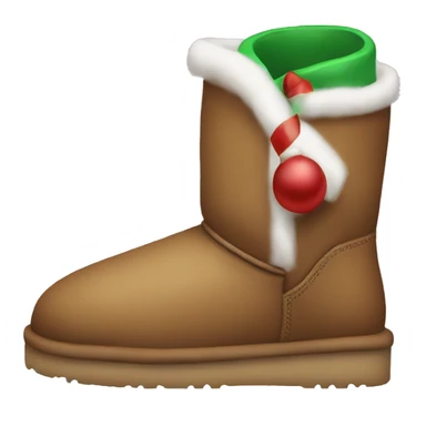 christmas uggs, aesthetic sticker