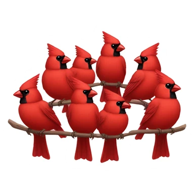 Flock of Cardinals emoji sticker