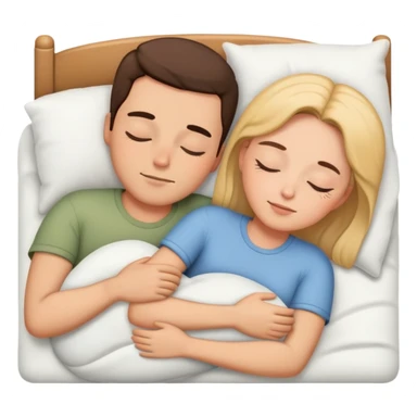 Couple napping sticker