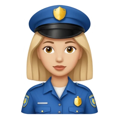 polic woman no hat sticker