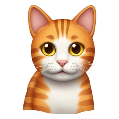 orange striped cat  sticker