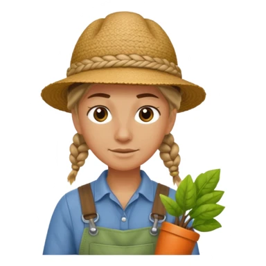 braided haired gardener sticker