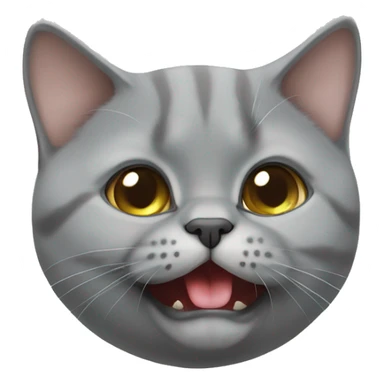 playful british shorthair with tongue out sticker