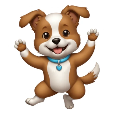 dancing dog or puppy sticker