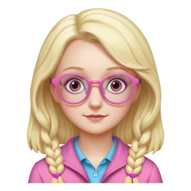 Luna Lovegood pink glasses sticker