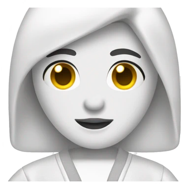 Satin white pajama sticker