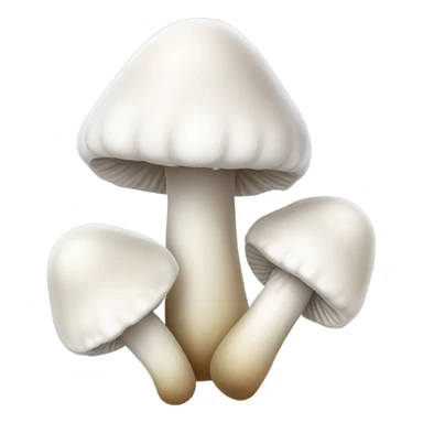 Bundle of white mushroom with long&thin stem and tiny&round pileus sticker