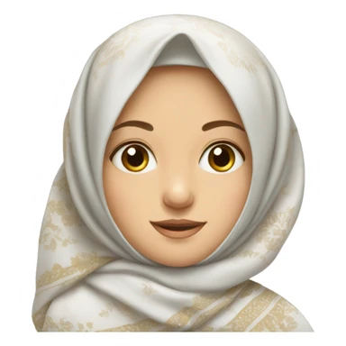 Russian girl in a traditional headscarf sticker