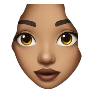 Portrait Rihana high details singing sticker