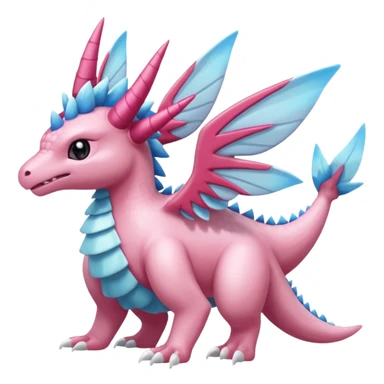 Finned scaly furry maned Diancie-Palkia-Amaura-Aurorus-Salamence-aesthetic-fusion sticker