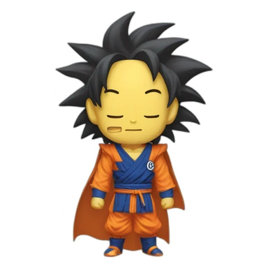 goku with madara's costume sticker